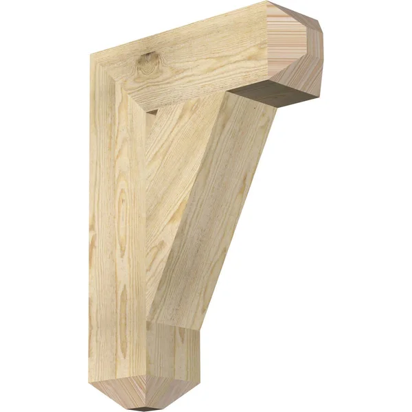 Ekena Millwork BKT06X20X28TRA04RDF 6x22W x 20x22D x 28x22H Traditional Craftsman Rough Sawn BRACKET - Douglas Fir