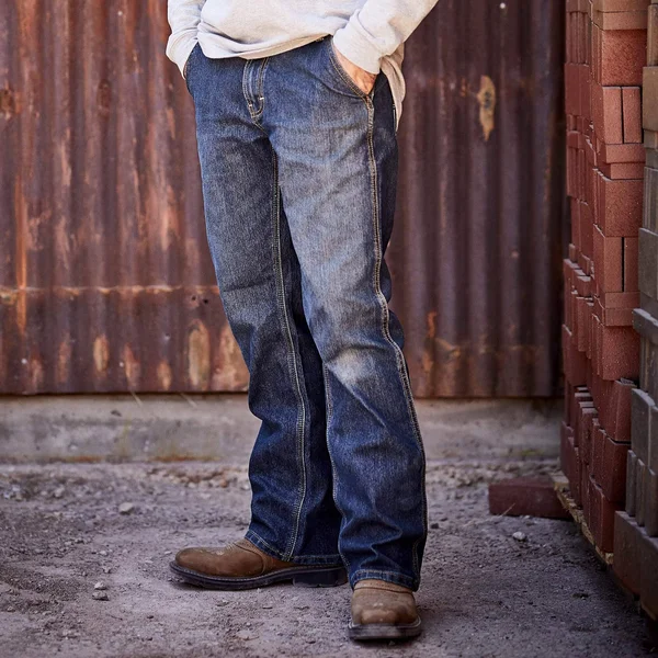 Ariat Men's Rebar M5 Slim DuraStretch Edge Stackable Straight Leg Jeans, 10016222, Ironside