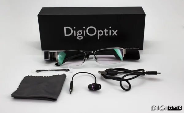 digiOptix 8GB Motus 1080p HD Video Bluetooth Hands-Free Smart Glasses