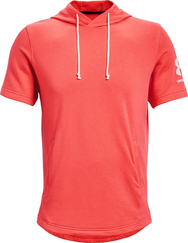 Under Armour Men's Rival Terry Short Sleeve Hoodie Red LG