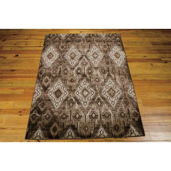 Nourison Karma KRM02 7&10x22 x 10&6x22 Chocolate Area Rug