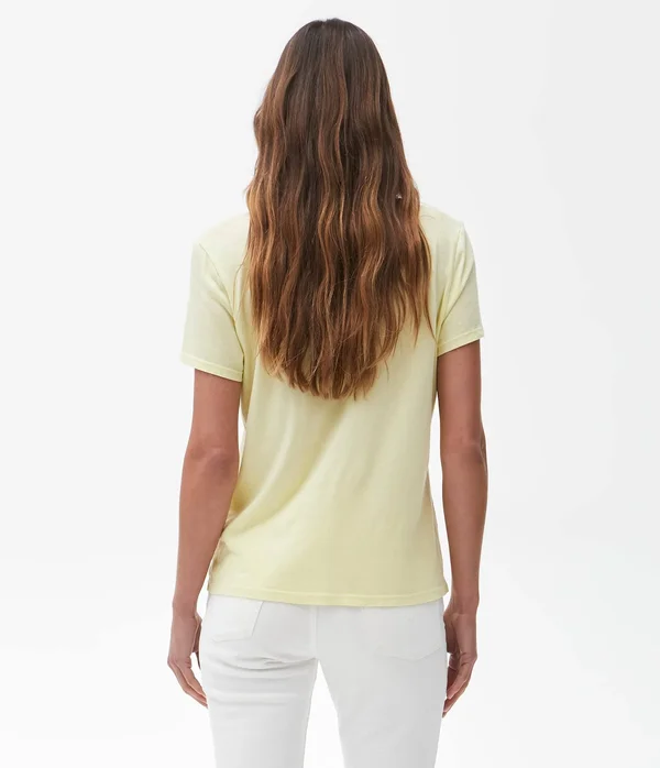 Michael Stars Women's Skyler Relaxed V-Neck Tshirt in Tan - Size Large