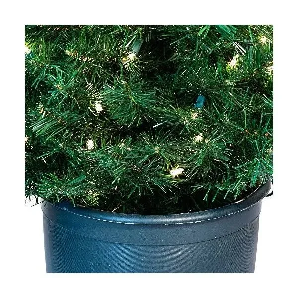 Kurt Adler 5& Pre-Lit Potted Tree Set (Set of 2 Trees)