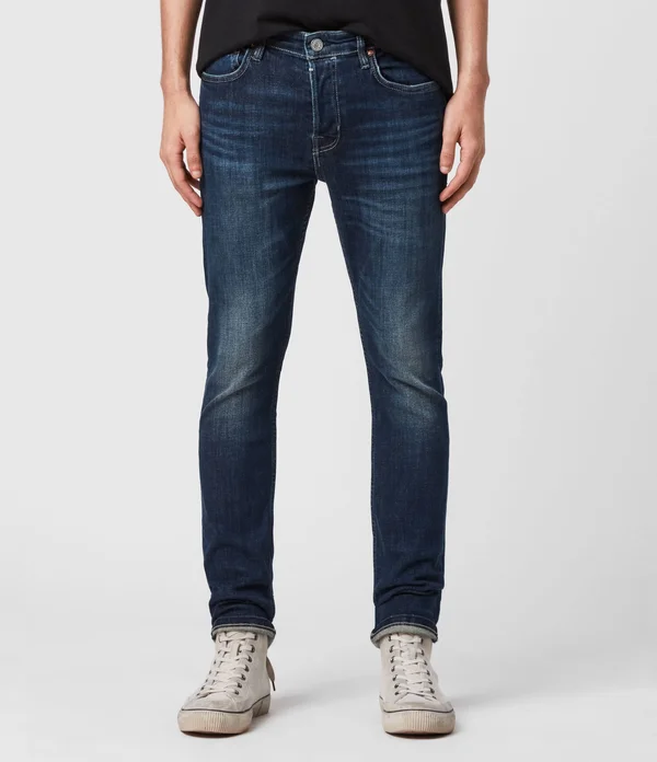 Allsaints Men's Cigarette Skinny Fit Jeans - Blue - Size 36