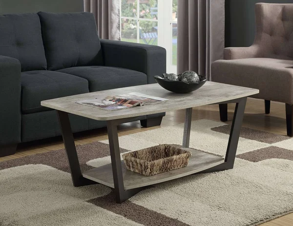 Graystone Coffee Table Faux Birch Convenience Concepts