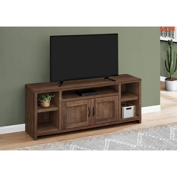 Monarch TV Stand - 60x22L, Brown Reclaimed Wood-Look