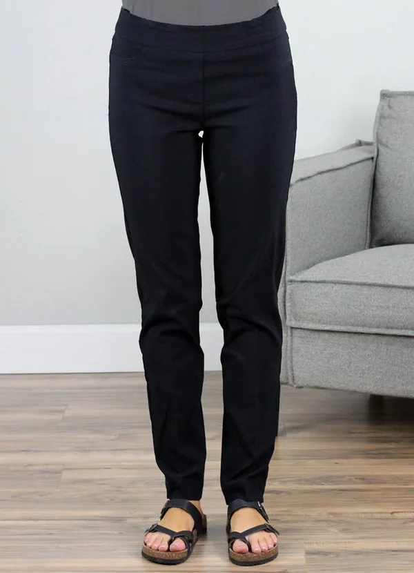Pull on Narrow Leg Pant - Black 18 - Black