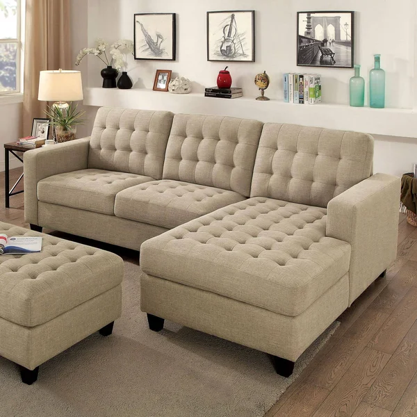 Norma Beige Sectional by Furniture of America