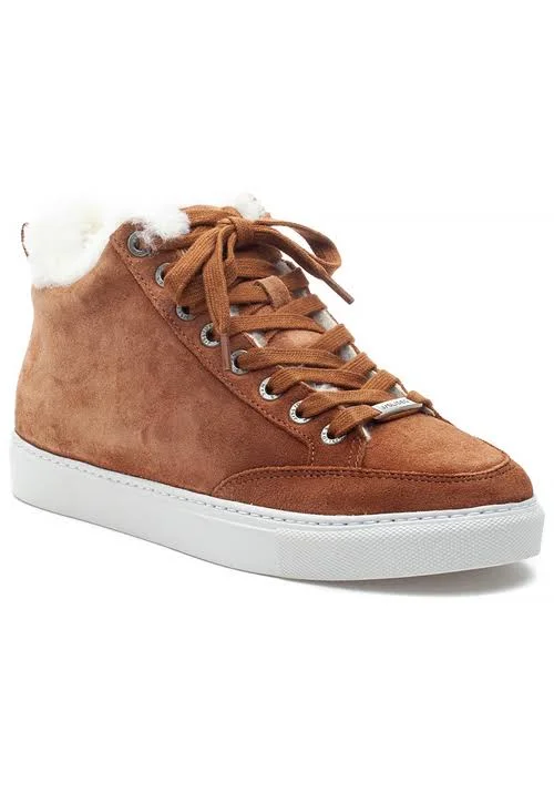 J/Slides Lottie Sneaker Tan Suede - Tan 6 Medium