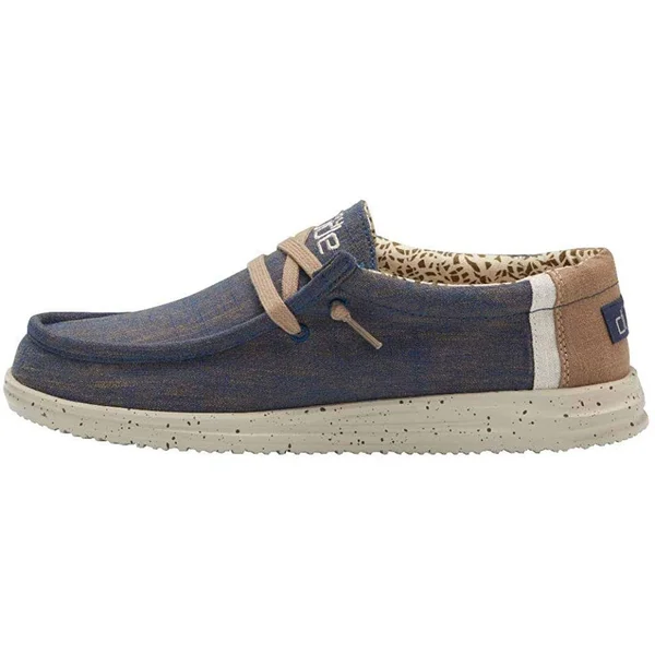 Hey Dude Men's Wally Free Natural Blue Shoes 112272128