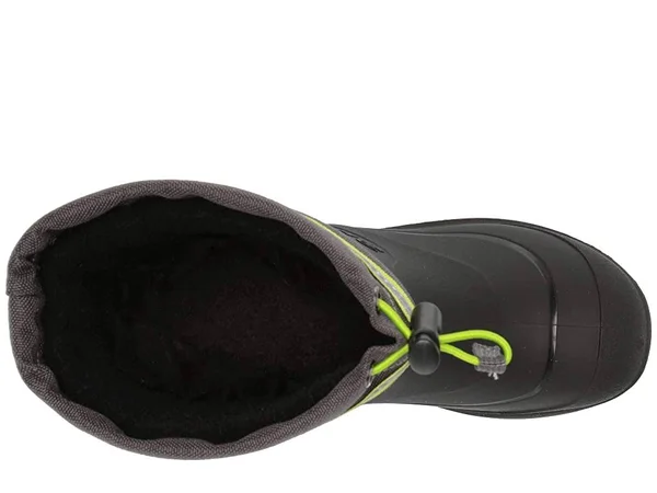 Kamik Kids& Snobuster 3 Insulated Waterproof Winter Boots - Charcoal/Lime