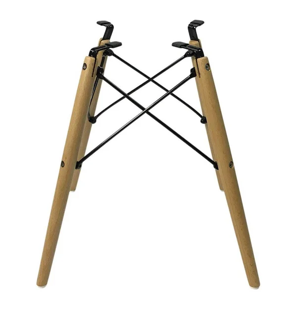 Eiffel Chair - Wooden Legs - yellow-pp, Dark Walnut