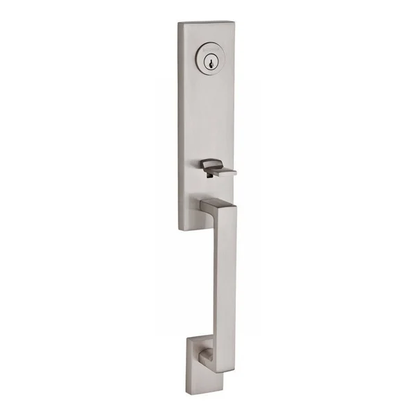 Reserve Seattle - Handleset with Right Handed Square Lever and Contemporary Round Rose in Satin Black - DCSEAXSQURCRR190 - Baldw