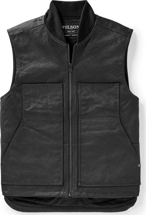 Filson Men's Wax Work Vest - Faded Black - 2XL