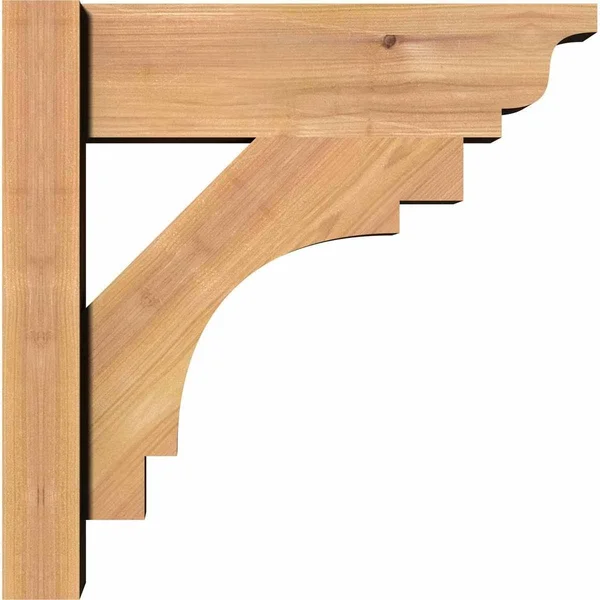 Ekena Millwork OUT06X16X20MRC01SWR 5 1/2x22W x 16x22D x 20x22H Merced Smooth Traditional Outlooker - Western Red Cedar