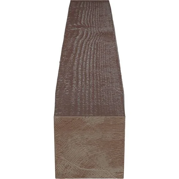 Ekena Millwork MANURS04X08X84AE 4x22H x 8x22D x 84x22W Rough Sawn Faux Wood Fireplace Mantel - Aged Pecan