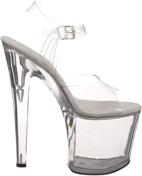 Pleaser - Taboo-708 9 - Clear/Clear