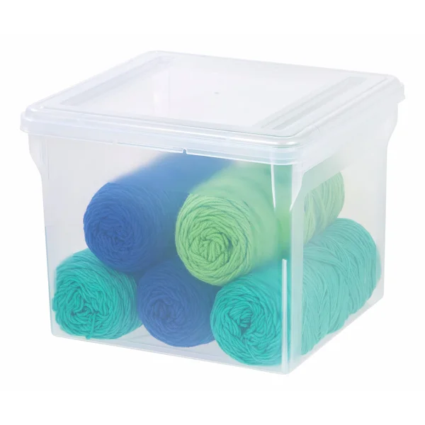Iris Letter Size File Box, Clear, Pack of 6