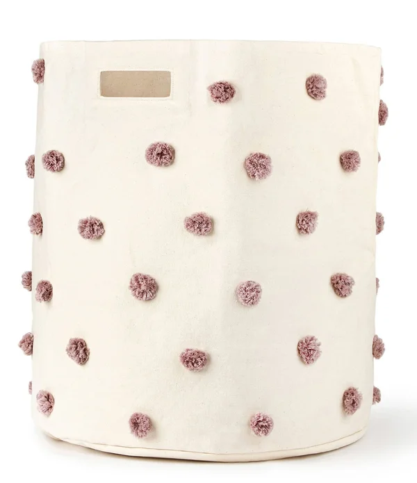 Pehr Pom-Pom Hamper in Mauve