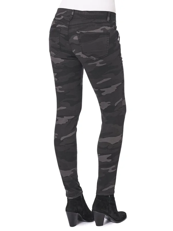 Democracy Women's Stretch Camouflage Absolution Side Zip Jegging Pant 8, Toffee Camo