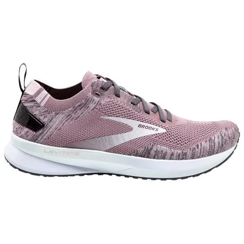 Brooks Levitate 4 - Womens Performance Running Shoes - Blackened Pearl/Metallic/Primrose - Size 6.5