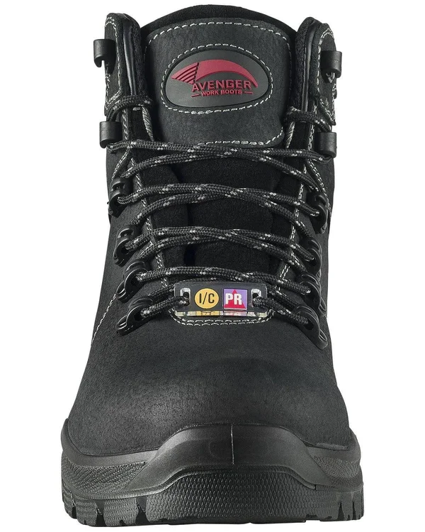 Men's Avenger A7400 Foundation 6 inch Work Boot - Size: 8, Black