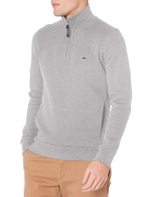 Lacoste Men's Rib Interlock 1/2 Zip Sweatshirt