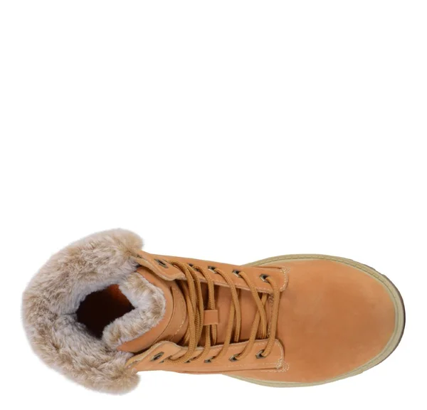 Lugz Boys& Empire Hi Fur Work Boot - Size: 4, Wheat