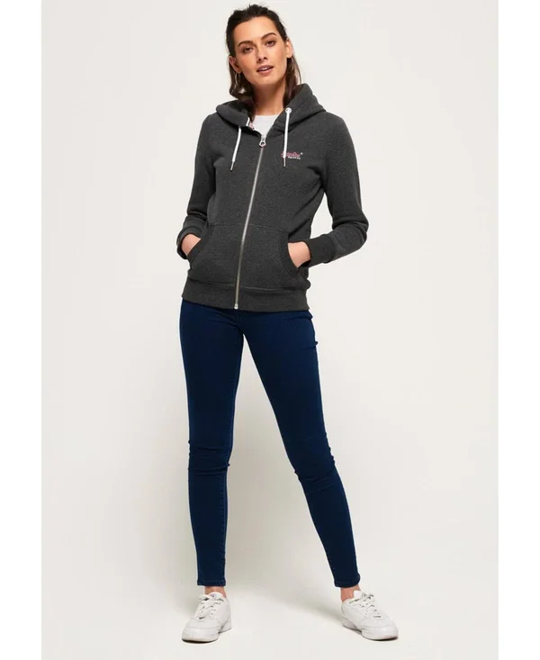 Superdry Orange Label Zip Hoodie - Light-past