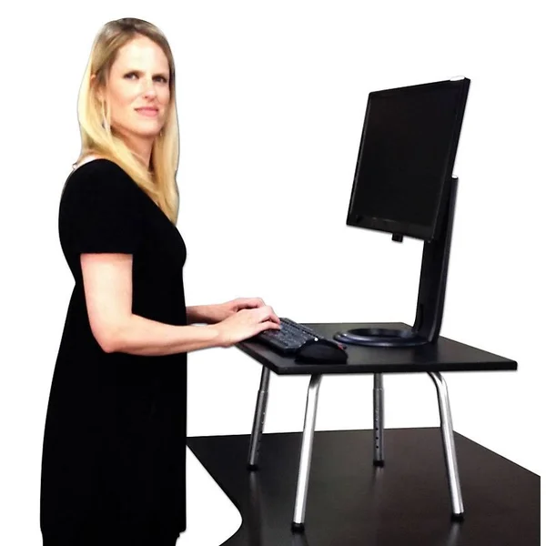 Stand Steady Standing Desk, Black, 24x22 x 20x22