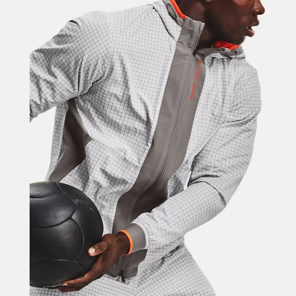 Under Armour Men's Rush Woven Legacy Windbreaker - Gray, LG