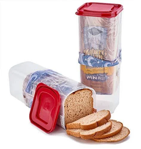 Buddeez Bread Buddy 2 Pack Set w/Red Lids Dispenser, 2 Pieces