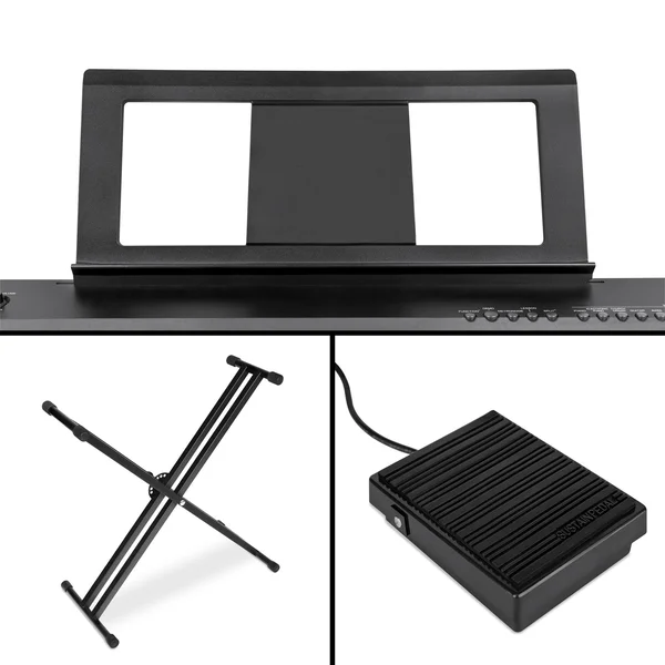Best Choice Products 88-Key Digital Piano Set with Weighted Keys - Sustain Pedal and Stand, Black