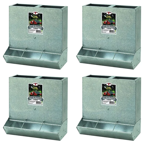 Little Giant BPF3 Mountable 3 Hole Baby Piglet Trough Feeder, 9 Pound (4 Pack) at Spreetail (VMinnovations, VM Express)