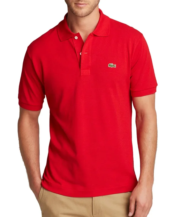 Lacoste Men's Classic Fit Pique Polo Shirt - L.12.12 - Schoolhouse Red