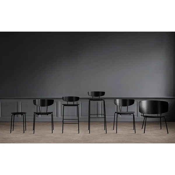 Ferm Living Herman Bar Stool - Black, Low
