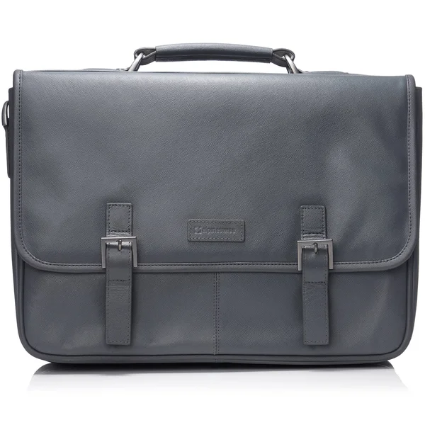 Alpine Swiss Genuine Leather 15.6” Laptop Briefcase Flap Over Messenger Bag, 16" x 12.5" x 4"