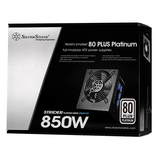 Silverstone Strider Series 850w 80 Plus Platinum Modular Power Supply ST85F-PT
