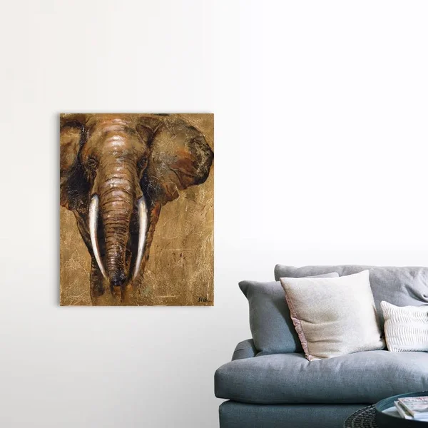 Gold Elephant, Canvas Wall Art, 36x45, Great Big Canvas