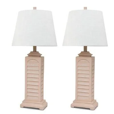 Kavya Shutter 30x22 Table Lamp Breakwater Bay Base Color: Beige