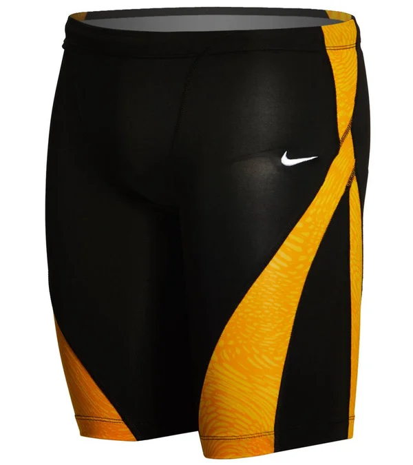 Nike Men's Geo Alloy Jammer Swimsuit - Varsity Maize 22, Polyester/Spandex - Swimoutlet.com