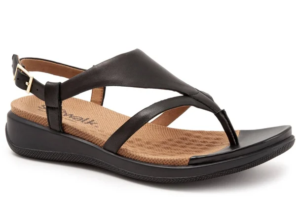 Women's SoftWalk Temara Sandal, Size 6.5 W - Black