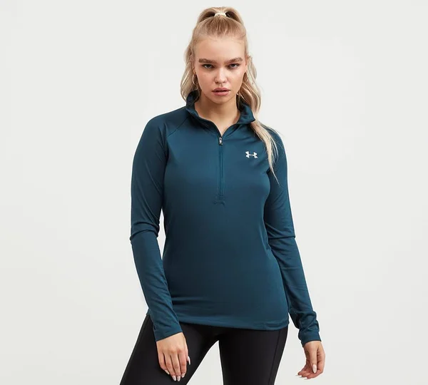 Under Armour Women's Tech Zip - Blue - LG