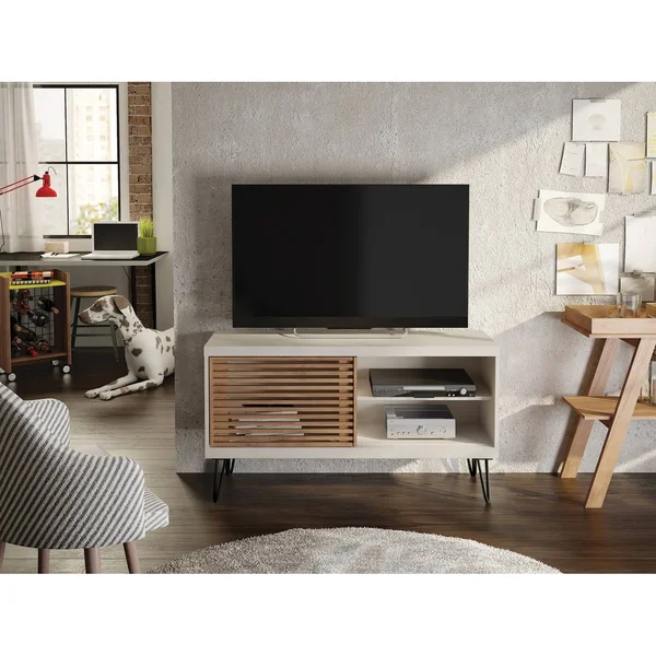 Bertolini Frizz TV Stand - White/Buriti