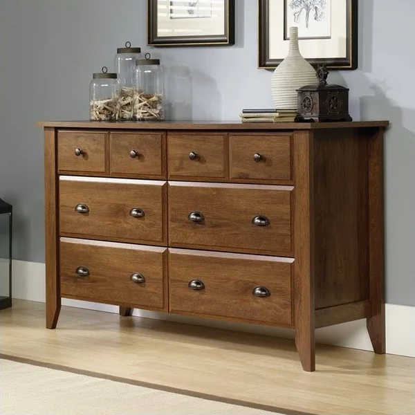 Home Square 2 Piece Bedroom Set with Dresser and Chest in Oiled Oak