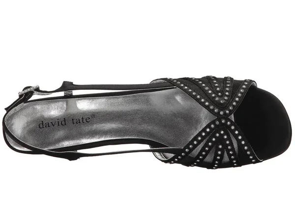 David Tate Women's Sizzle Slingback, Size: 6.5, Black Satin