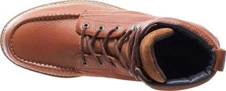 Wolverine Moc Toe Wedge Heel Steel Toe EH Tan 6 inch Work Boot
