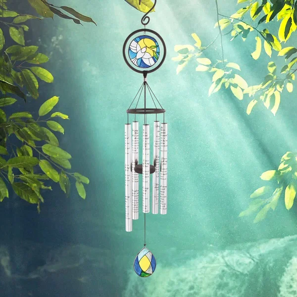 Carson Home Accents Amazing Grace Stained Glass Sonnet Chime, 35x22