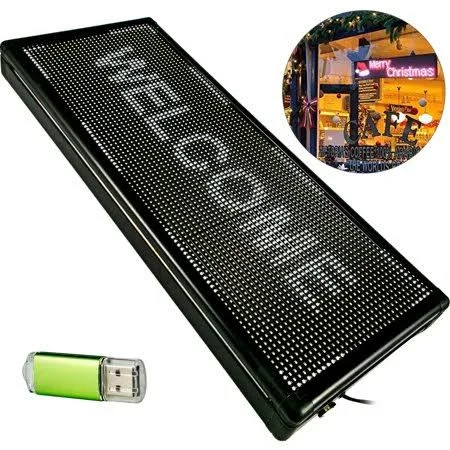 Vevor LED Sign 40 x 15 inch P10 Scrolling Digital LED Message Display Board for Advertising and Business, White
