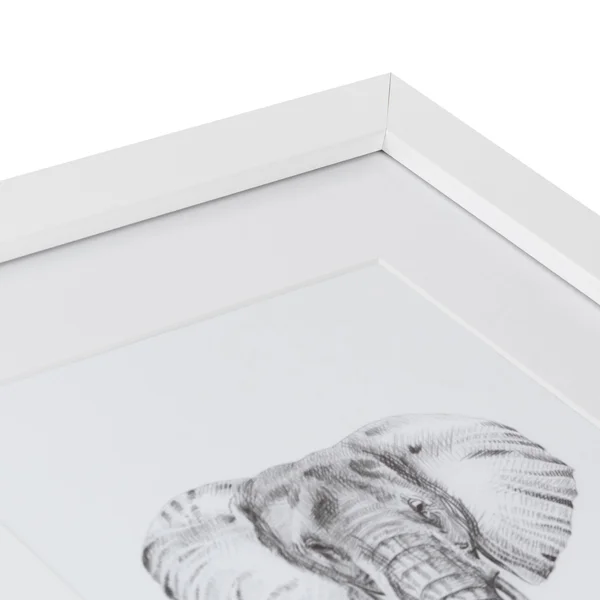ArtToFrames 22x28 Matted Picture Frame with 18x24 inch Single Mat Opening Framed in 1.25x22 Satin White Frame and 2x22 Alabaster